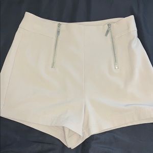 Cream high waisted shorts NWOT
